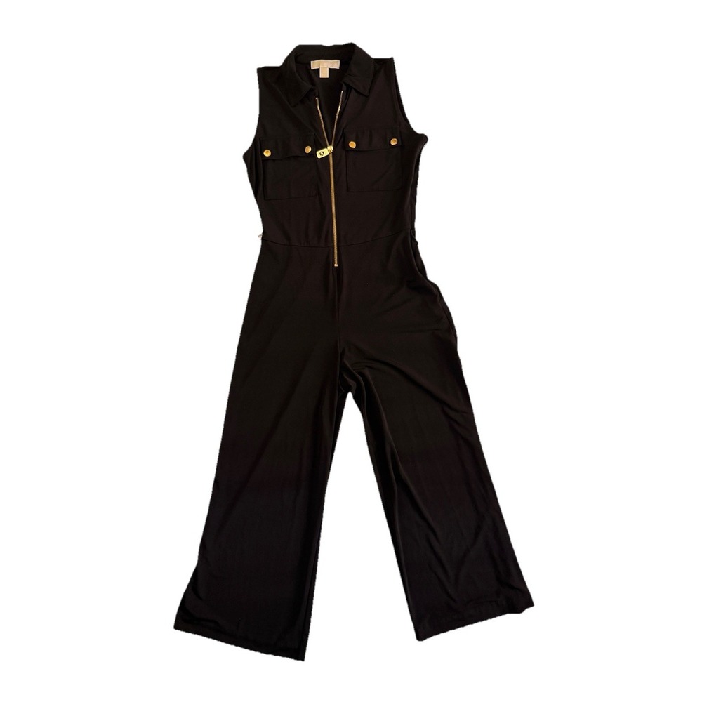 Michael Kors Women's Black Sleeveless Jumpsuit, Sz. XS